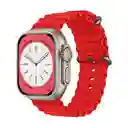 Correa Manilla Silicona Ocean Apple Watch 42mm - 44mm - 45mm - 49mm /smartwatch *rojo*