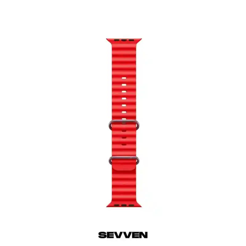 Correa Manilla Silicona Ocean Apple Watch 42mm - 44mm - 45mm - 49mm /smartwatch *rojo*