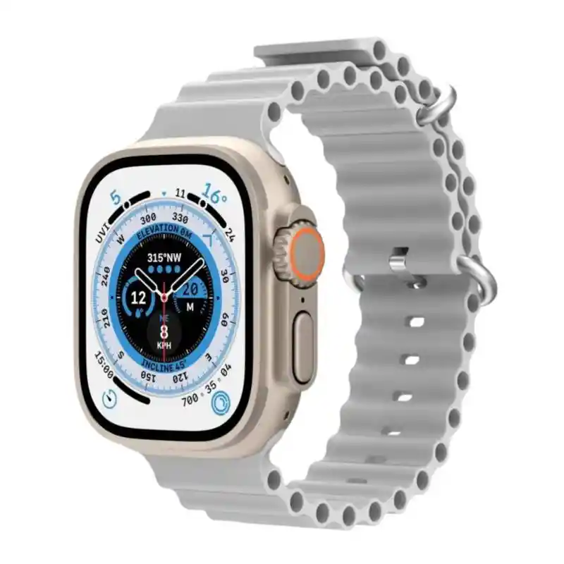 Correa Manilla Silicona Ocean Apple Watch 42mm - 44mm - 45mm - 49mm /smartwatch *gris*
