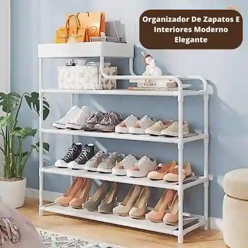 Organizador De Zapatos E Interiores Moderno Elegante De Color Blanco