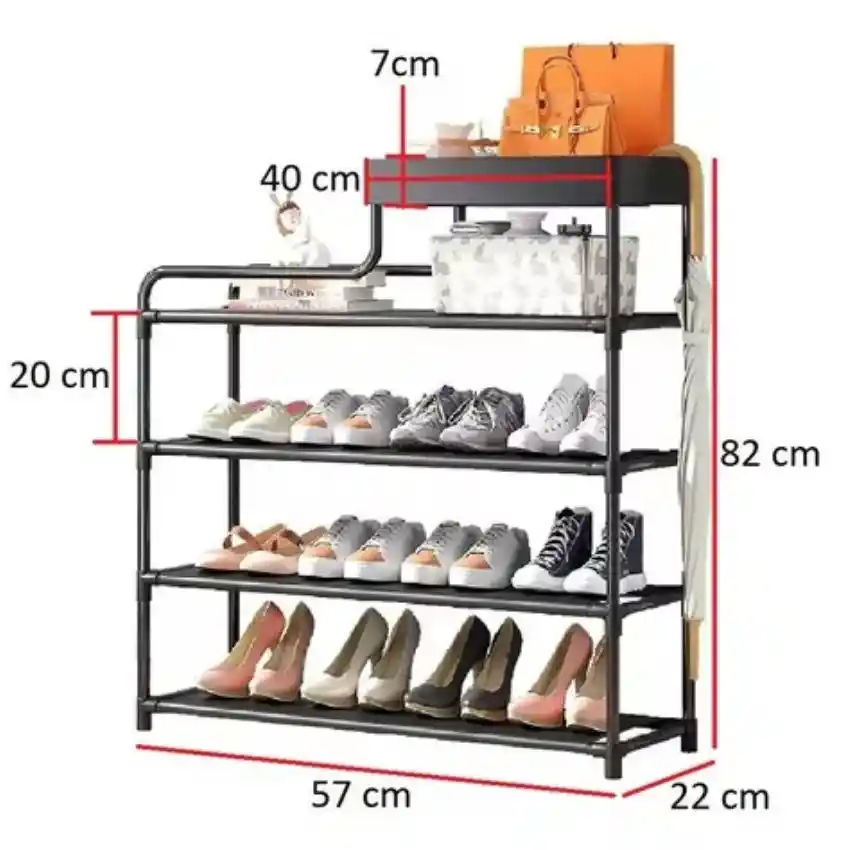 Organizador De Zapatos E Interiores Moderno Elegante De Color Negro