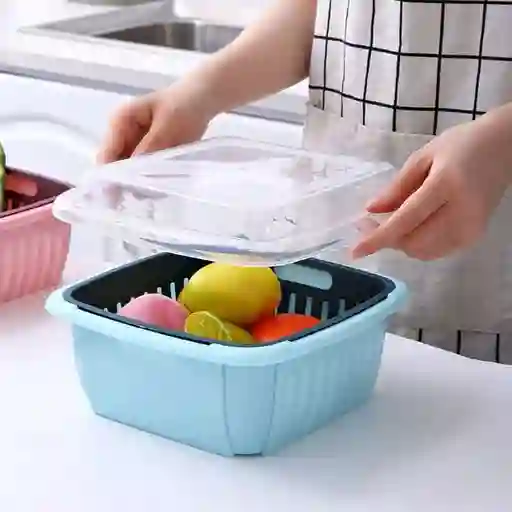 Contenedor Cesta Organizador Para Cocina Con Tapa