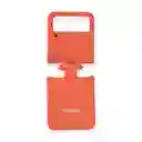 Silicone Case Para Samsung Z Flip 4 Con Anillo Rosado