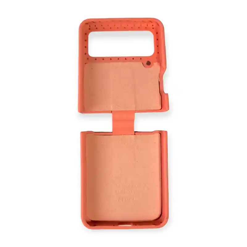 Silicone Case Para Samsung Z Flip 4 Con Anillo Rosado