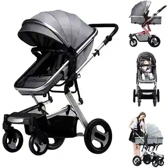Coche Tipo Moises Paseador Fino Silla Carro Porta Bebe + Toldillo Azul