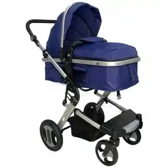 Coche Tipo Moises Fino Paseador De Lujo + Toldillo Azul