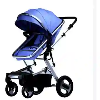 Coche Tipo Moises Fino Paseador De Lujo + Toldillo Azul