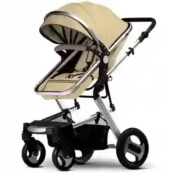 Coche Tipo Moises Fino Paseador De Lujo + Toldillo Beige
