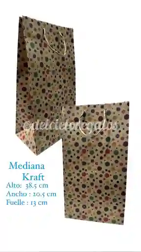 Bolsa De Regalo Kraft Mediana