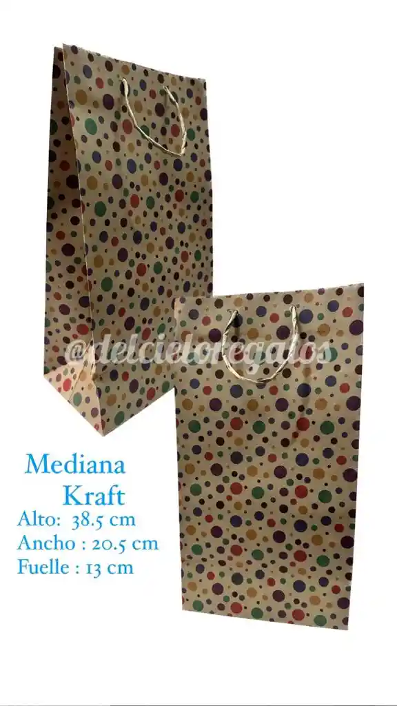 Bolsa De Regalo Kraft Mediana