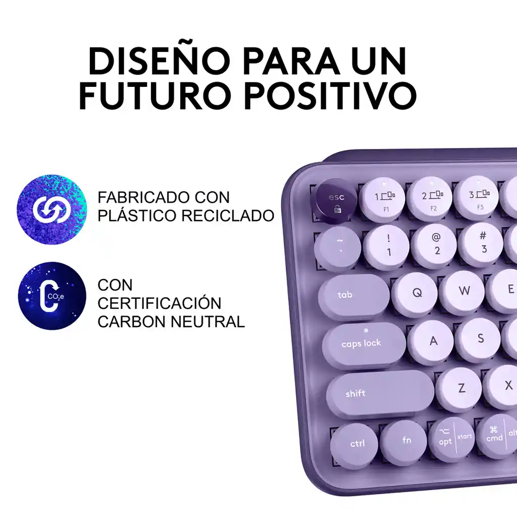 Teclado Inalámbrico Logitech Pop Cosmos Teclas Emojis