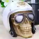 Figura Calavera Decorativa Casco Piloto De Avión