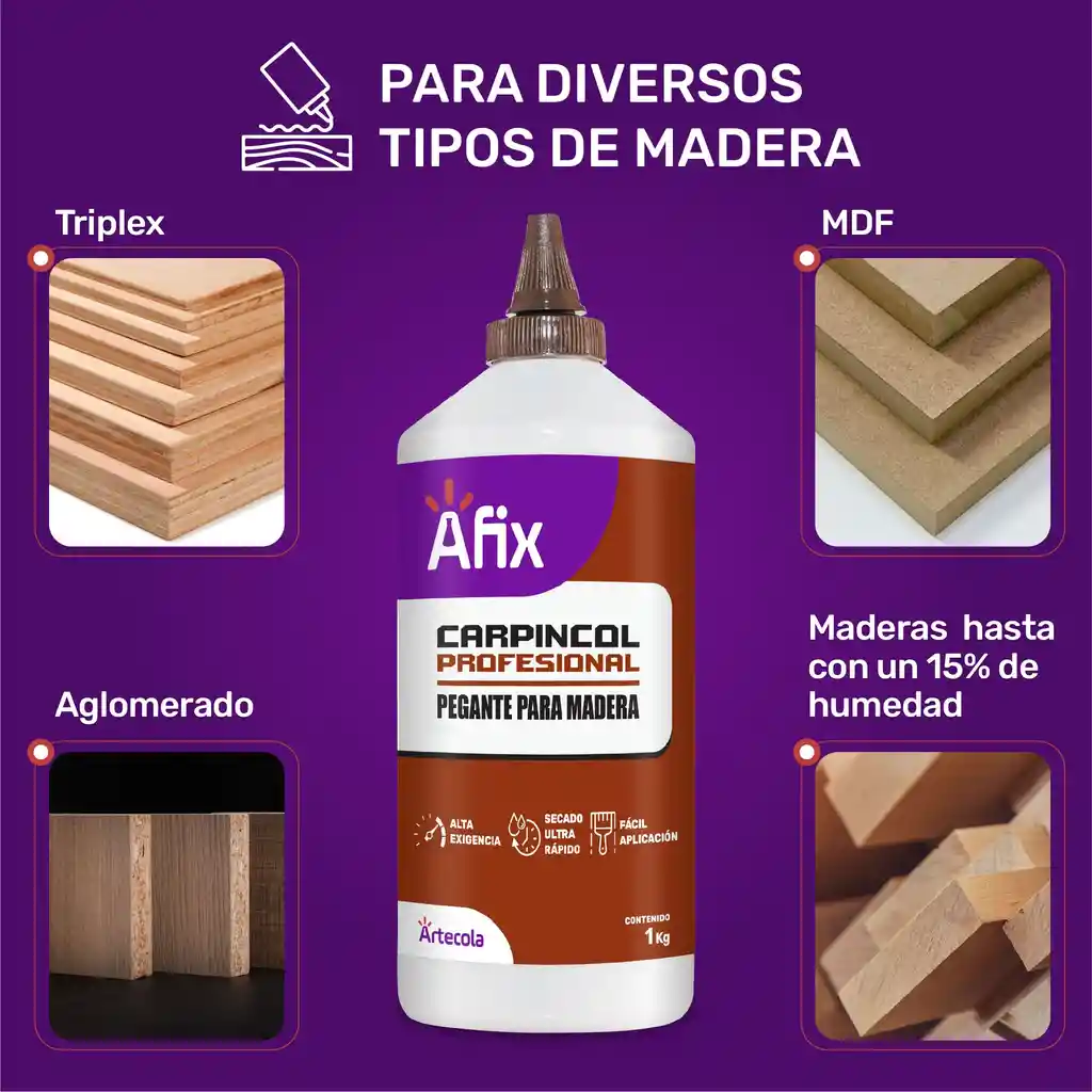 Pegante Carpincol Para Madera Aplicador 250gr