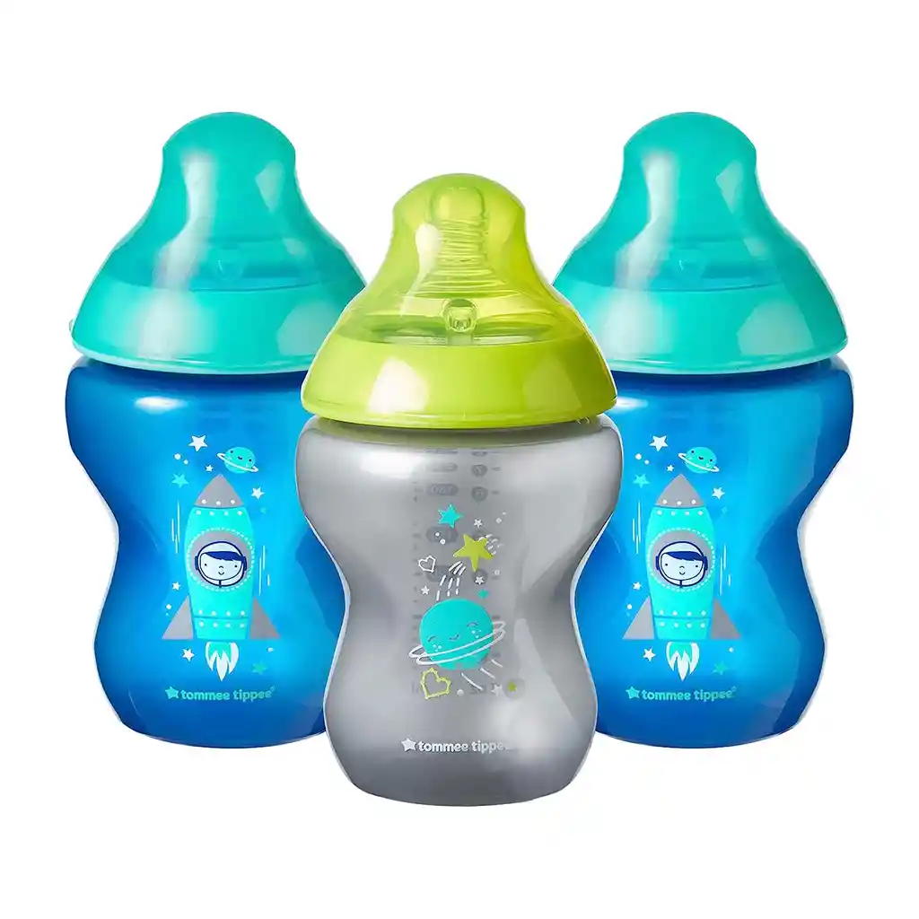 Set Teteros Tommee Tippee Astronauta 9oz X 3 Incluye 3 Chupos Entretencion