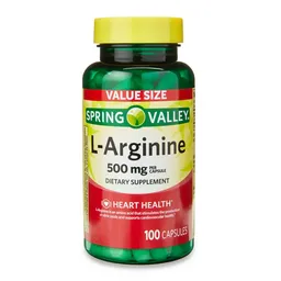 Spring Valley L-arginine 500 Mg 50 Capsulas Apoyo A La Salud Cardiovascular