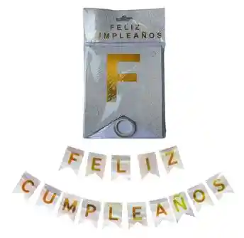 Banderín Colgable Con Glitter "feliz Cumpleaños"