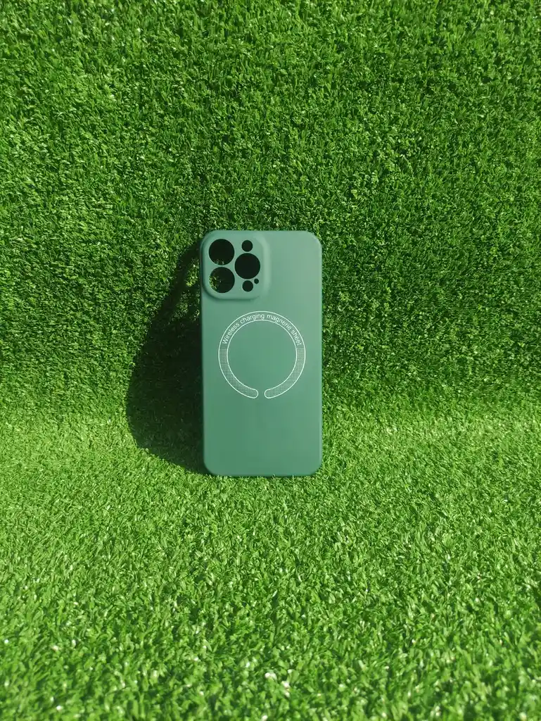 Iphone 13 Pro Max Forro Protector |case Flexible| Magnetico | Verde Esmeralda| Apple | Iphone | Carcasa | Funda | Anti Humedad | Full Proteccion