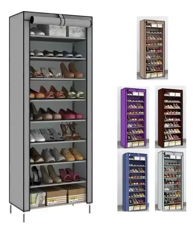 Organizador Zapatos En Tela Diseño Torre Zapatero Armable