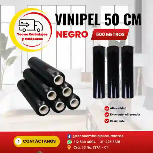 Vinipel De 50 Cm Negro