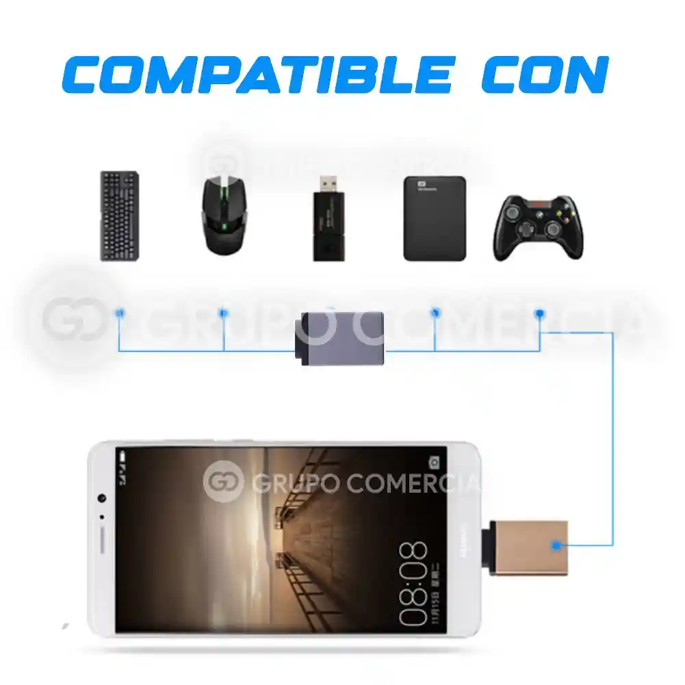 Convertidor Otg Tipo C A Usb Velocidad 3.0 Metálico