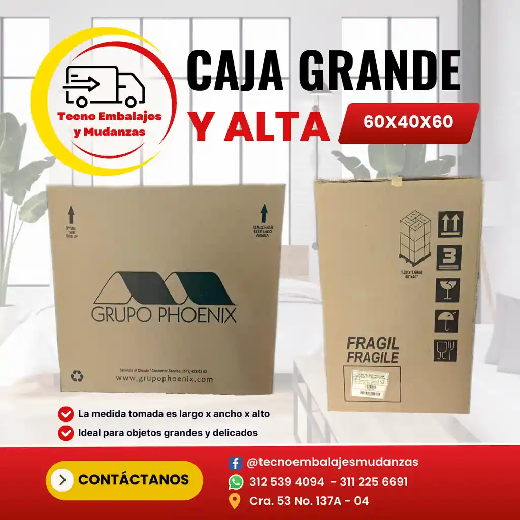 Caja Gruesa Grande Y Alta