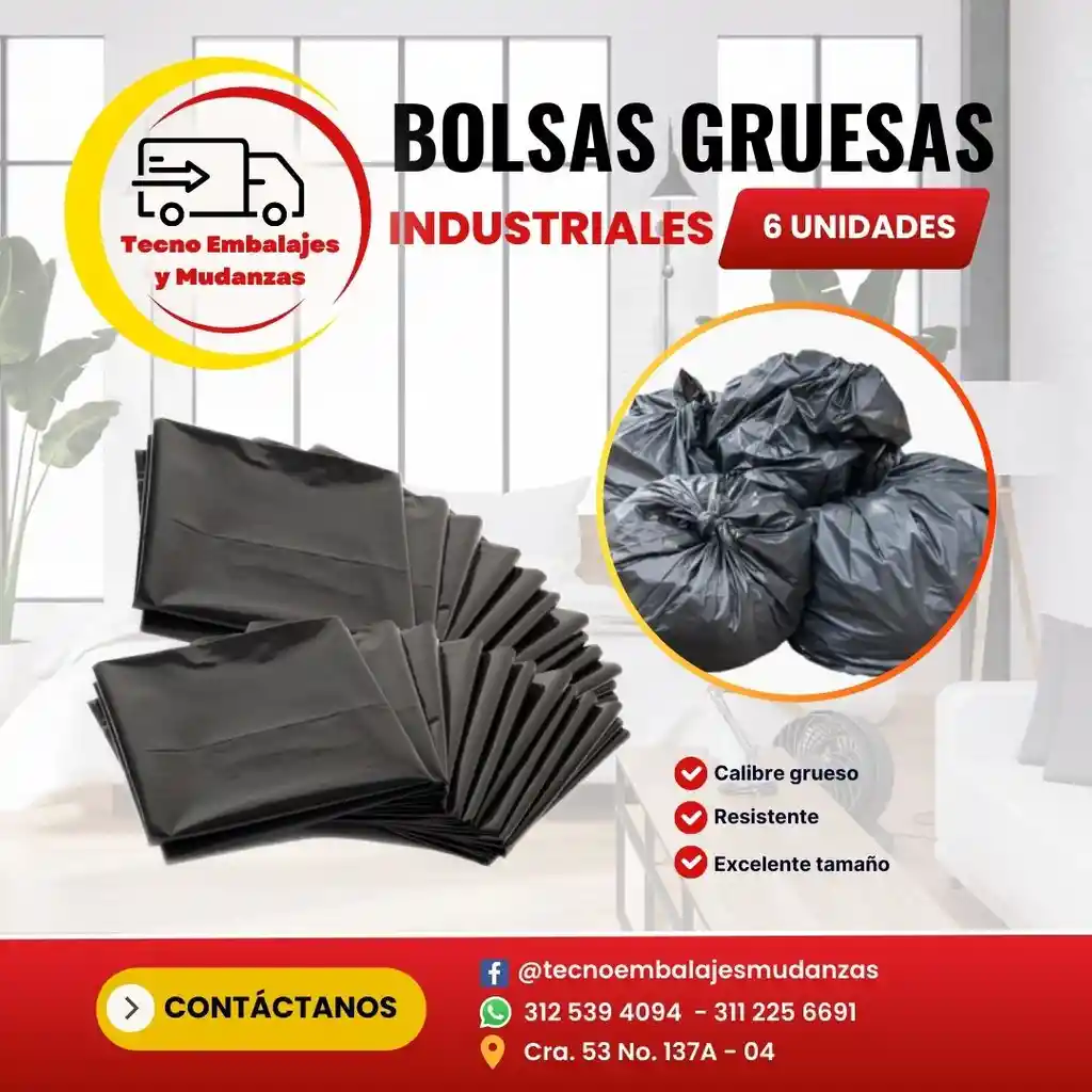 Bolsas Industriales 6 Unidades