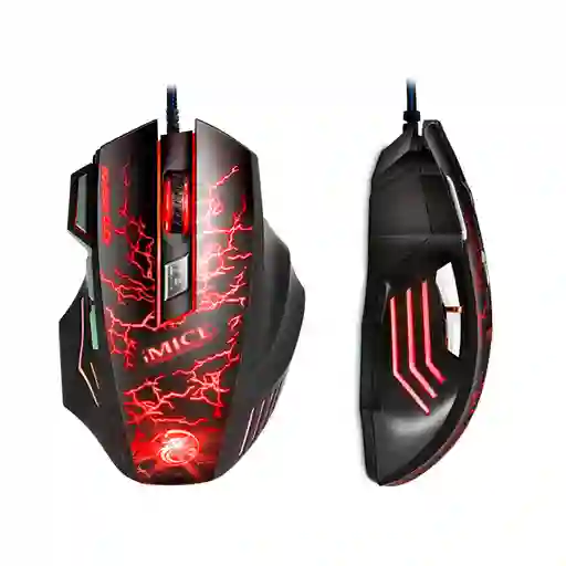 Mouse Gamer Rbg 7 Botones A7 Imice Rojo