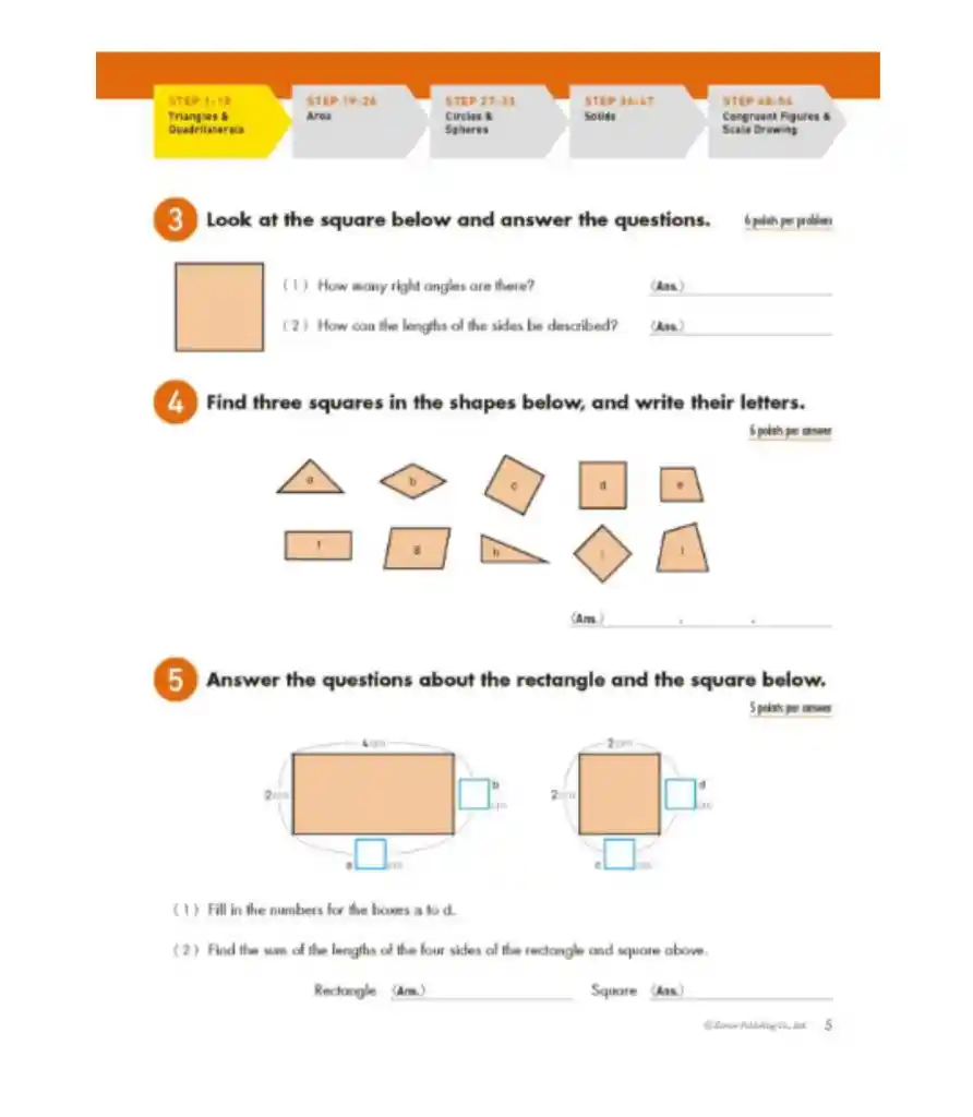 Libro Kumon Problemas Matemáticos Geometría Ingles Para Niños