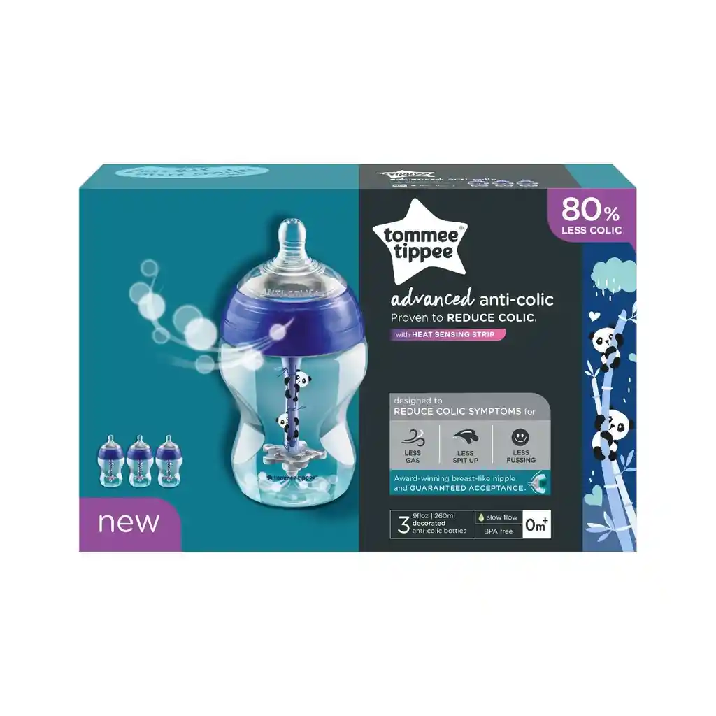 Set Teteros Tommee Tippee Anticolico Azul X 3 9 Oz