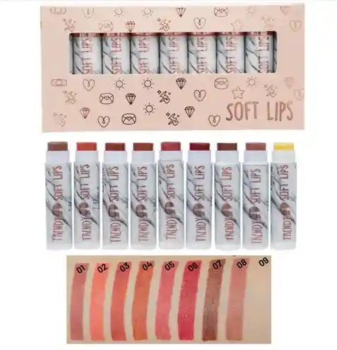 Soft Lips Individuales Trendy Tono 01- 02 - 03 - 04 - 05 - 06 - 07 - 08 -09