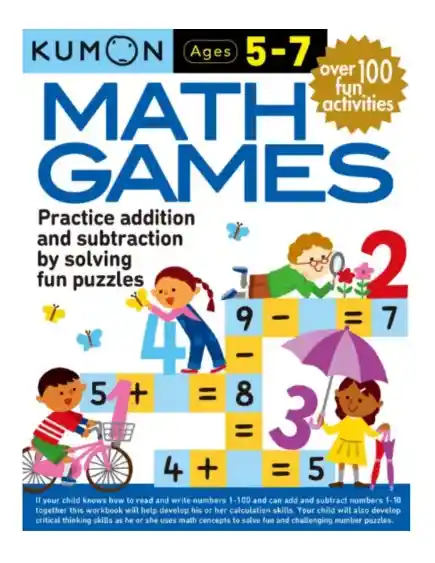 Libro Kumon Juegos De Matemáticas Actividades Ingles Niños