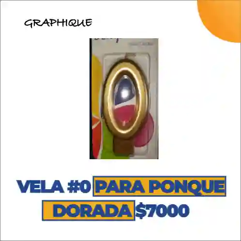 Vela #0 Para Ponque Dorada