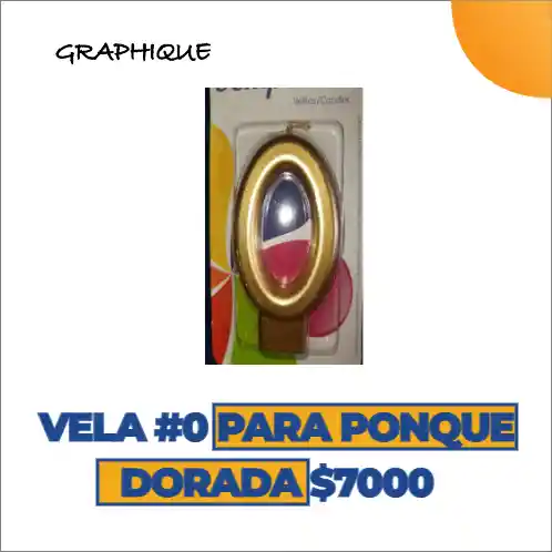 Vela #0 Para Ponque Dorada