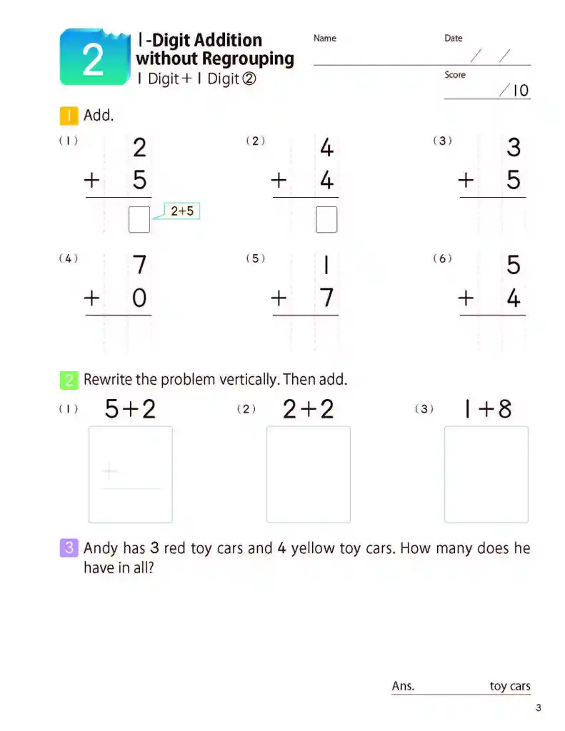 Libro Kumon Actividades Sumas Y Restas Grado 2 En Ingles