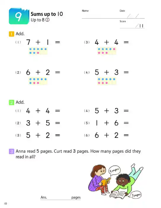 Libro Kumon Actividades Sumas Y Restas Grado 1 En Ingles