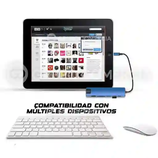 Adaptador Usb Hub C 7 En 1 Para Macbook Pro Air M1 2020 Hdmi