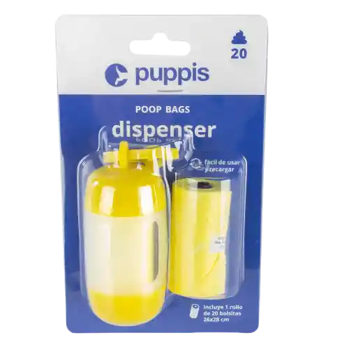 Poop Bag Dispenser 10x4.5cm Yellow