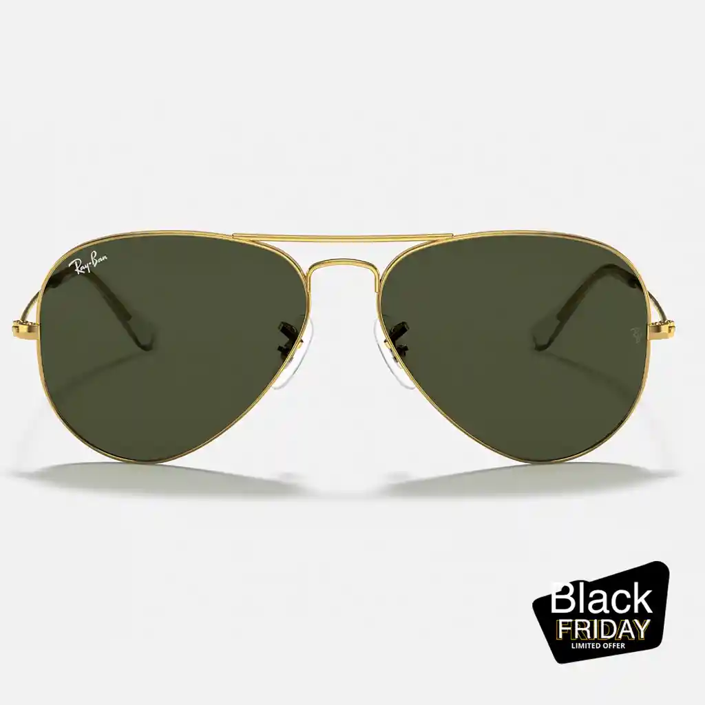   Ray-Ban  3025 L0205 Marco Dorado Lente Verde Gafas De Sol Ray Ban 