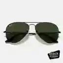 Ray-ban 3026 L2821 Aviador Marco Negro Lente Verde Talle L Ray Ban Rayban Gafas De Sol