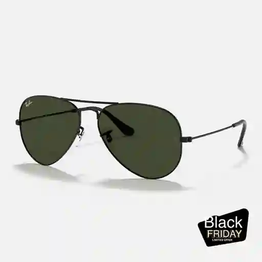 Ray-ban 3026 L2821 Aviador Marco Negro Lente Verde Talle L Ray Ban Rayban Gafas De Sol