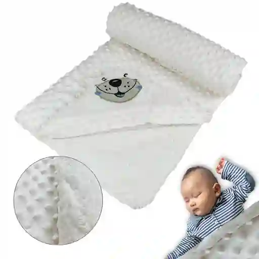 Cobija Termica Cobertor Ovejero Doble Faz Para Bebe Beige