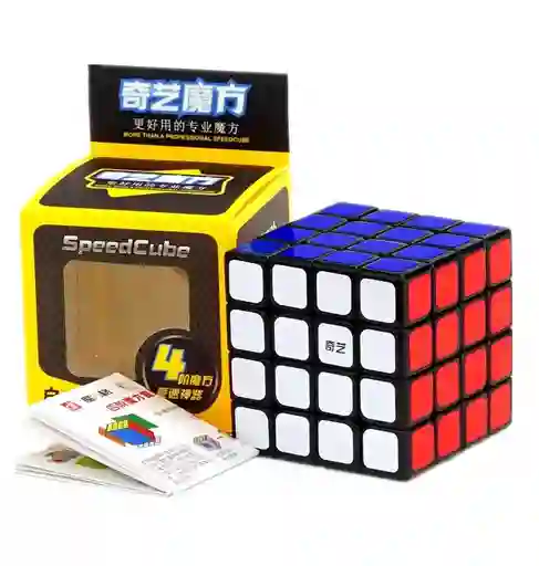 Cubo Rubik Qiyi 4x4 Stickers Speed Cube Fondo Negro Puzzle