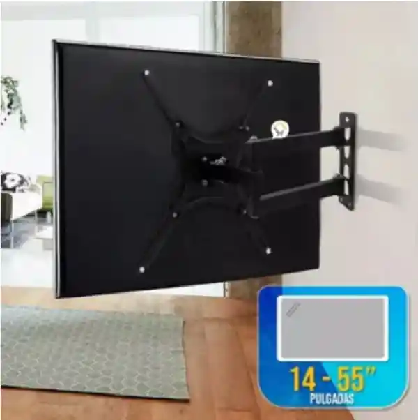 Soporte Tv 14" A 55" Negro Pared Base De Televisor Monitor Televisión Flotante