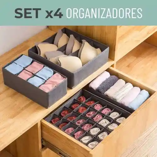 Organizador Ropa Interior Casatua Divisor Cajones Set De 4