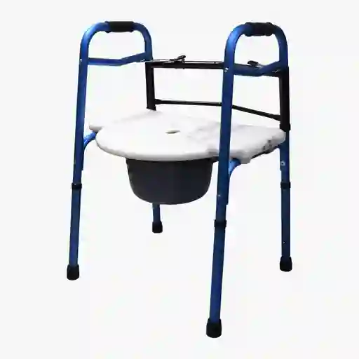 Caminador Con Silla Sanitaria En Aluminio Plegable Liviana