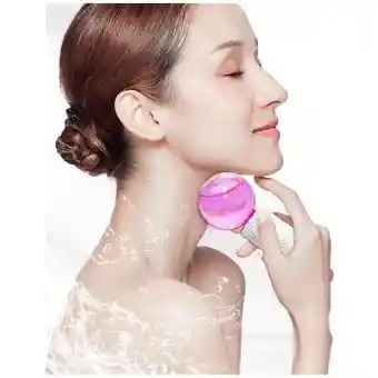 Masajeador Rodillo Facial En Cristal Belleza Globo Frio Doble