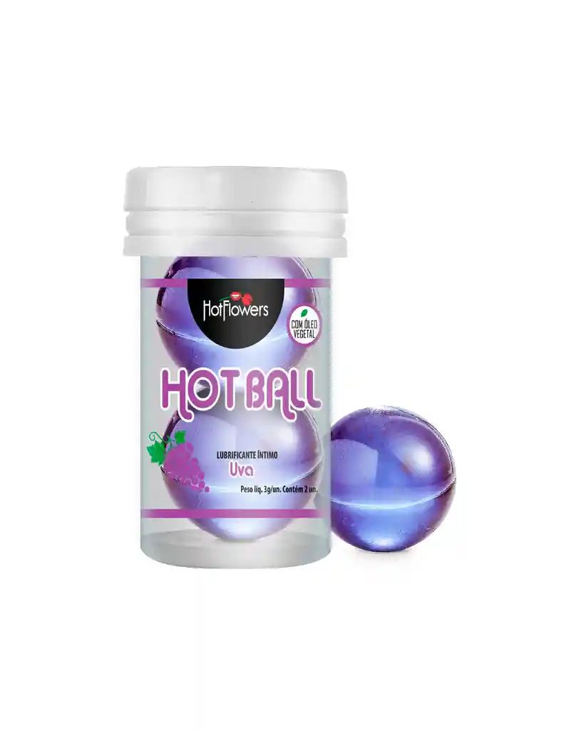  Lubricantes En Capsula Hotballs  HOT FLOWERS  Sabor Uva 