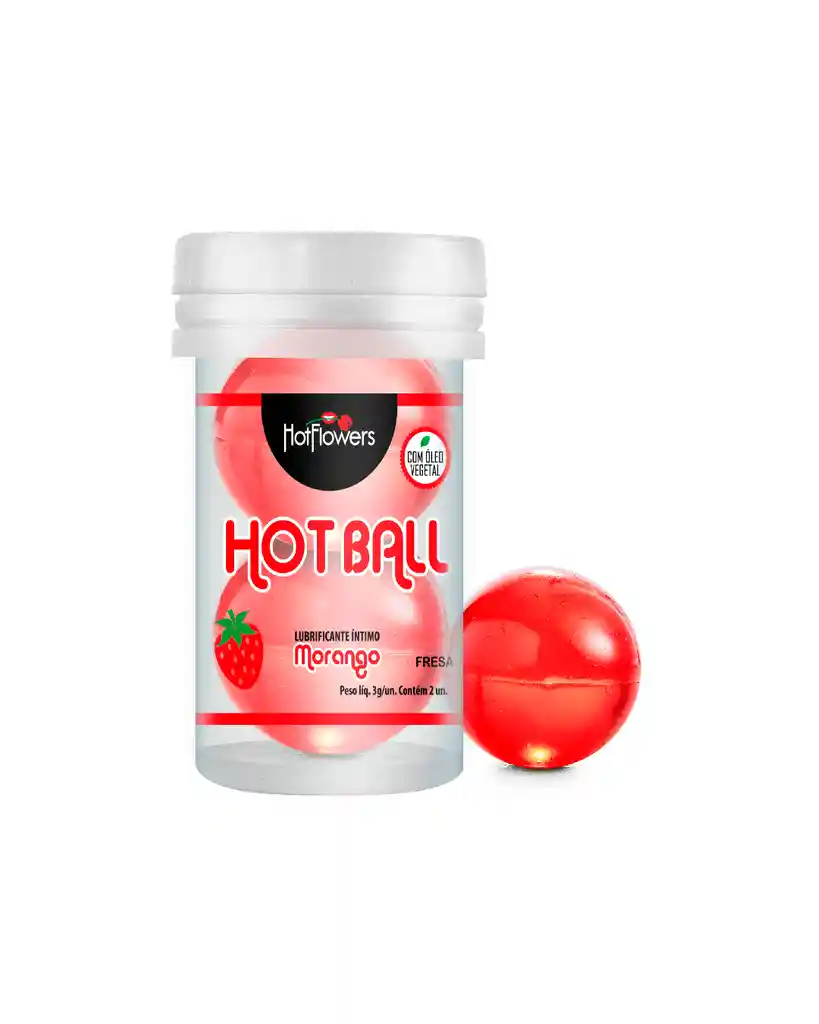  Lubricantes En Capsula Hotballs  HOT FLOWERS  Sabor Fresa 
