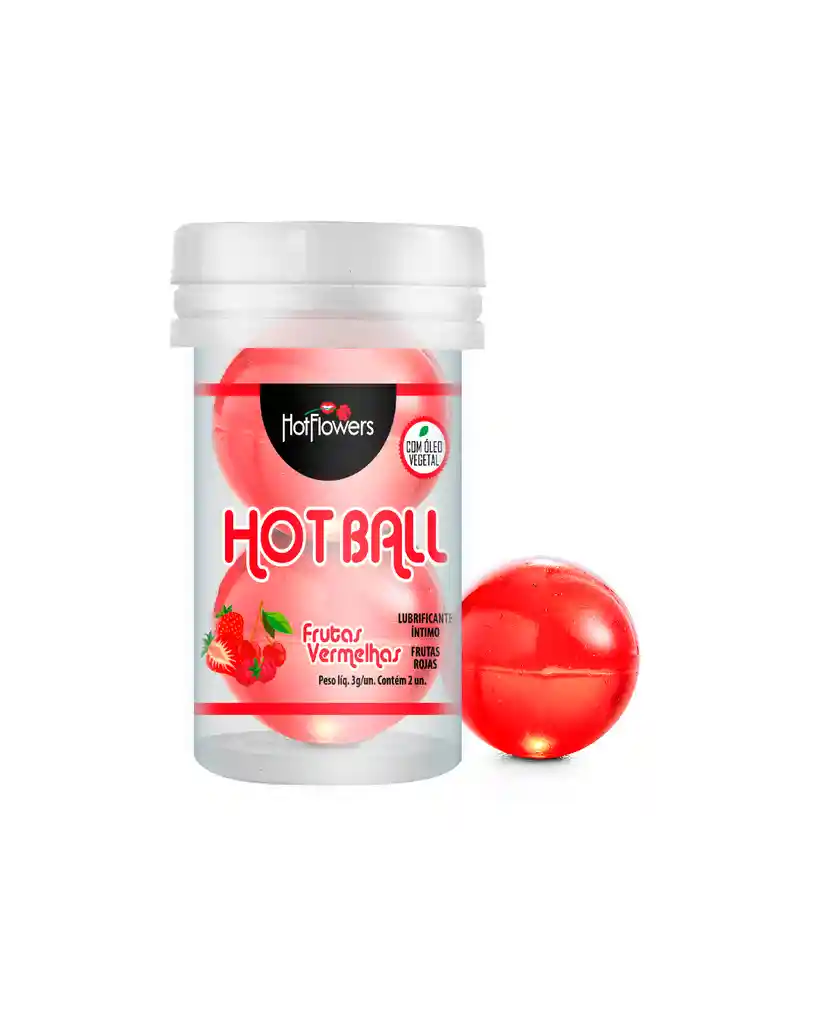  Lubricantes En Capsula Hotballs  HOT FLOWERS  Sabor Frutos Rojos 