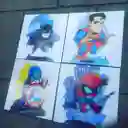Cuadro Superheroes 50x50 Cm